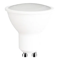 LED Reflektorlampe, GU10, 6W 2700K 500lm 100°, Gehäuse weiß /  diffus
