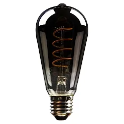 LED Edisonlampe ST64, E27, 5W 1800K 140lm 300°, Glas smoky VBS