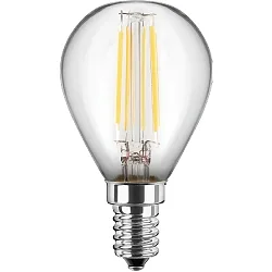 LED Tropfenlampe G45, E14, 4.5W 2700K 470lm, Glas klar, dimmbar