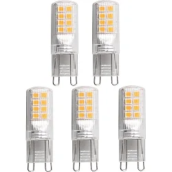 LED Stiftsockellampe, 5er Set, 300°, G9, 2,6W, 3000K, 320lm