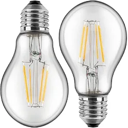 LED Filament Lampe A60, 2er Set, 300°, E27, 7W, 4000K, 810lm