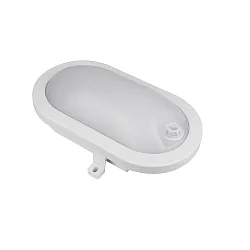 LED Feuchtraumleuchte BASIS FIX SENSOR, 120°, 12W, 4000K, 1200lm, IP54, oval, grau
