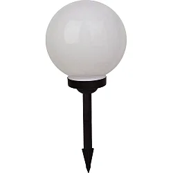 Solar LED Spießleuchte GLOBE, Ø25cm, 6500K, IP44, weiß