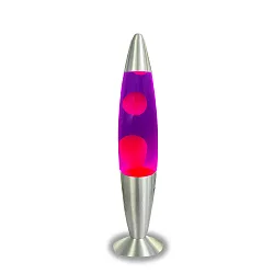 LED lava lamp IP20, purple, pink, silver 