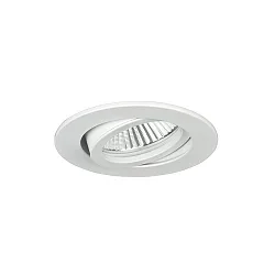 NV-Einbaustrahler TIRREL-R, IP20, Ø 8.2cm, 12V, GX5.3 (exkl.), schwenkbar, Aluminium, weiß