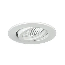 NV-Einbaustrahler TIRREL-R, IP20, Ø 8.2cm, 12V, GX5.3 (exkl.), schwenkbar, Aluminium, strukturweiß