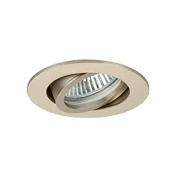 NV-Einbaustrahler TIRREL-R, IP20, Ø 8.2cm, 12V, GX5.3 (exkl.), schwenkbar, Aluminium, champagner matt