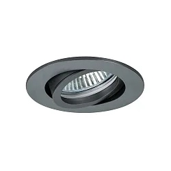 NV-Einbaustrahler TIRREL-R, IP20, Ø 8.2cm, 12V, GX5.3 (exkl.), schwenkbar, Aluminium, titan matt
