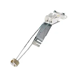 Niedervolt-Bügel mit Zugentlastung, zur Federbefestigung, GX5.3, mit 2-poliger Steckklemme 2x 2.5mm2