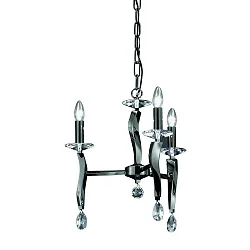 Pendelleuchte GIRATA, 3-flammig, 3x E14 max. 40W, Schwarzchrom