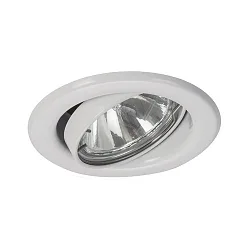 HV-Einbaustrahler FALITO, IP20, Ø 8.3cm, 230V AC, GU10 max. 10W, werkzeuglose Schnellmontage, schwenkbar, Edelstahl, weiß