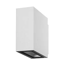 Outdoor LED Wandleuchte, IP54, Up/Down, 230V, 2x3W 3000K 450lm 60°, Strukturweiß