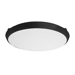 Outdoor LED Aufbauleuchte MAKIRA, IP65 IK08, Ø 35cm, 230V, 30W 3000/4000/6000K (3CCT) 120°, strukturschwarz / opal, dimmbar
