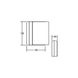Outdoor LED Wandleuchte, IP54, eckig, mit 2 wechselbarer Frontplatten, 230V, 9W 3000K 665lm, Strukturweiß / opal