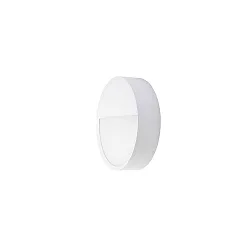 LED Außenwandleuchte EYE, IP65 IK10, halbrunde Blende, 12W 3000/4000/5700K (CCT DIP-Switch), Seeluft beständig, schwarz
