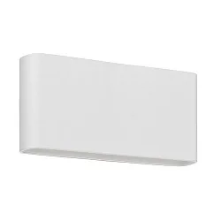 Outdoor LED Wandleuchte, IP54, 17 x 9cm, Direkt / Indirekt, 230V, 2x5.4W 3000K 2x265lm 120°, Alu / Acryl, Weiß