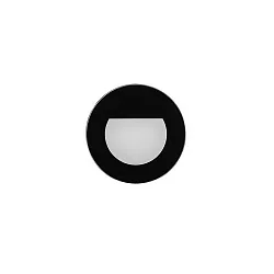 LED Doseneinbau-Leuchte WALL KIT68 mit Abdeckung, IP20, rund, Ø 7.8cm, 230V, 1.5W 3000K 35lm, CRi >90, Schwarz