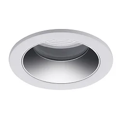 LED Einbau-Downlight ALTERO, IP44, rund, Ø 8.3cm, Blende tauschbar, 500mA, 9.2W 3000K 820lm 33°, Weiß / Chrom