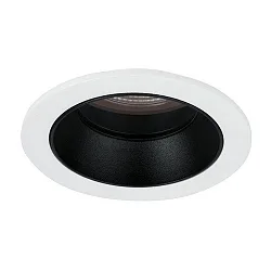 LED Einbau-Downlight ALTERO, IP44, rund, Ø 8.3cm, Blende tauschbar, 500mA, 9.2W 4000K 840lm 33°, Weiß / schwarz