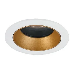 LED Einbau-Downlight ALTERO, IP44, rund, Ø 8.3cm, Blende tauschbar, 500mA, 9.2W 4000K 840lm 33°, Weiß / Gold