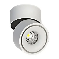 LED Aufbaustrahler CIRCLE, umlaufende Lichtfuge, verstellbar, IP20, 230V AC, 9.8W 3000K 675lm 34°, Strukturweiß