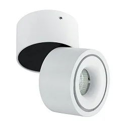 LED Aufbaustrahler CIRCLE, umlaufende Lichtfuge, verstellbar, IP20, 230V AC, 6.2W 3000K 415lm 34°, Strukturweiß