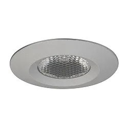 LED Lichtpunkt, IP44, Ø 4.2cm, Plug&Play 350mA, 1.2W 3000K 70lm 36°, Alu matt / Linse klar, strukturiert