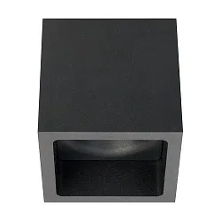 LED Downlight mit vertieftem Modul, IP20, 230V, eckig, 10x10x10cm, 15W 3000K 1125lm 38°, Strukturschwarz