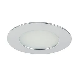 LED Einbau-Downlight für Möbel und Holzwerkstoffe, IP44, rund, 12V DC, 5W 3000K 375lm 60°, Chrom