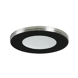LED Einbau-Downlight 12V DC, IP20, mit magnetischer Blende, 2.6W 3000K 180lm 120°, Schwarz
