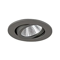 LED Einbaustrahler, IP20, rund, Ø 8.2cm, Plug&Play 350mA, 7W 2700K 740lm 38°, schwenkbar 30°, Titan matt