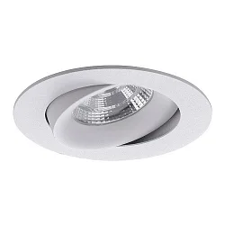 LED Einbaustrahler INDIWO83, IP20, rund, Ø 9.5cm, Plug&Play 350mA, 5.5W 3000K 550lm 36°, schwenkbar 25°, Strukturweiß