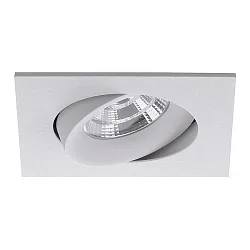 LED Einbaustrahler INDIWO83, IP20, eckig, 9.5 x 9.5cm, Plug&Play 350mA, 5.5W 3000K 550lm 36°, schwenkbar 25°, Strukturweiß