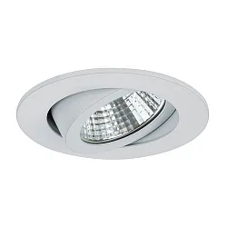 LED Einbaustrahler, IP20, rund, Ø 8.2cm, Plug&Play 350mA, 7W 3000K 740lm 38°, schwenkbar 30°, Weiß