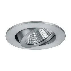 LED Einbaustrahler, IP20, rund, Ø 8.2cm, Plug&Play 350mA, 7W 3000K 740lm 38°, schwenkbar 30°, Alu matt