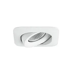 LED Einbau-Downlight, IP20, eckig, 8.2 x 8.2cm, Plug&Play 350mA, 7W 3000K 600lm 40°, Strukturweiß