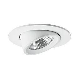 LED Einbau-Strahler, IP20, D 10cm, Plug&Play 350mA, 15W 3000K 1380lm 36°, schwenkbar 45°, Weiß