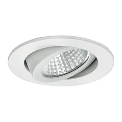 Outdoor LED Einbaustrahler dim2warm, IP65, Ø 8.2cm, Plug&Play 350mA, 12W 1800-3000K 900lm 38°, schwenkbar 30°, Weiß
