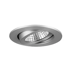 Outdoor LED Einbaustrahler dim2warm, IP65, Ø 8.2cm, Plug&Play 350mA, 12W 1800-3000K 900lm 38°, schwenkbar 30°, Alu matt