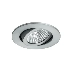Recessed LED spot dim2warm, 350mA, 6W 3000-1800K 460lm 38°, matt alu