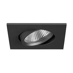 LED Einbaustrahler INDIWO68-S DTW, IP20, eckig, 8x8cm, 350mA, 6W 1800-300KK 420lm 36°, CRi >95, schwenkbar, dim2warm, Titan