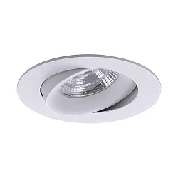 LED Einbaustrahler INDIWO83, IP20, rund, 350mA, 5.5W 3000-1800K 550lm 36°, schwenkbar, dim2warm, Weiß