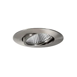 LED Einbaustrahler BIG65, 350 mA, IP65, 7,5W, 45°, 3000K, 730lm, schwenkbar, rund, dimmbar, nickel matt