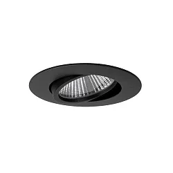 LED Einbaustrahler BIG65, 350 mA, IP65, 7,5W, 45°, 3000K, 730lm, schwenkbar, rund, dimmbar, schwarz