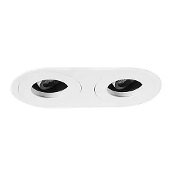LED Einbaustrahler ARUN, 350mA Plug&Play, rund, 2-fach, 2x12.2W 3000K 2600lm 29°, schwenkbar, Strukturweiß