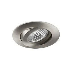 LED Einbaustrahler OLENI-R, IP20, Ø 8.5cm, 230V, 6.8W 1800-3000K 380lm 38°, CRi >90, dimmbar, schwenkbar, nickel matt