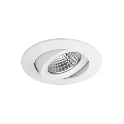 LED Einbaustrahler OLENI-R, IP20, Ø 8.5cm, 230V, 6.8W 1800-3000K 380lm 38°, CRi >90, dimmbar, schwenkbar, weiß
