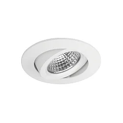 LED Einbaustrahler OLENI-R, IP20, Ø 8.5cm, 230V, 6.7W 3000K 570lm 38°, CRi >80, dimmbar, schwenkbar, weiß