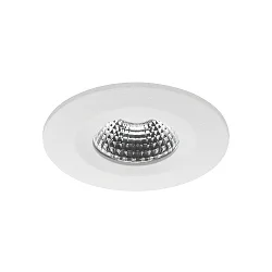recessed luminaire OBIRA round, rigid, dimmable IP65, white matt dimmable 6,9W 550lm 3000K 38° CRI >80