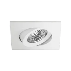 LED Einbaustrahler OLENI-S, IP20, 8.5 x 8.5cm, 230V, 6.8W 1800-3000K 380lm 38°, CRi >90, dim-to-warm, schwenkbar, weiß
